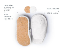 NATURAL SLIPPERS WITH CLOSED TOES