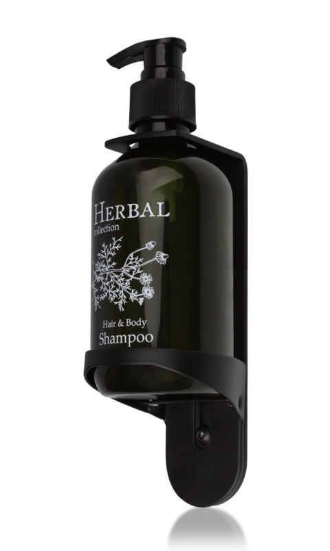 HOLDER PUMP SYSTEM FOR BOTTLES 300ML - BLACK MATTE