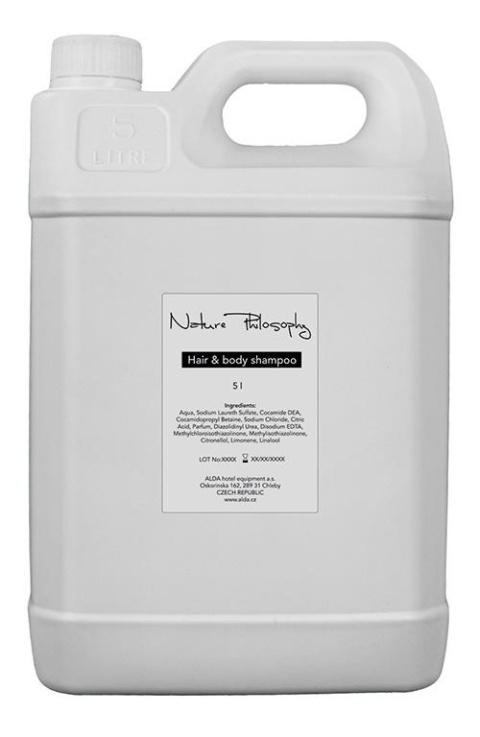 HAIR AND BODY SHAMPOO NATURE PHILOSOPHY - PUMP SYSTEM - CANISTER 5L