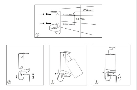 HOLDER PUMP SYSTEM DO BUTELEK 310ML - CZARNY MAT